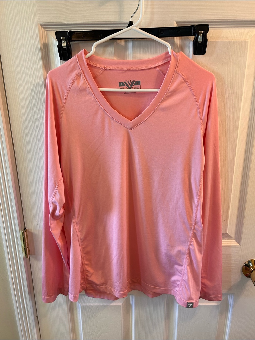 Women’s V-Neck Long Sleeve Performance Tee - Pink